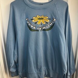 PacSun Blue 'Peace Is Within' Women's Sweater